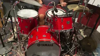1967 Yamaha D20 drum set in Red Ripple tuned medium and muffled