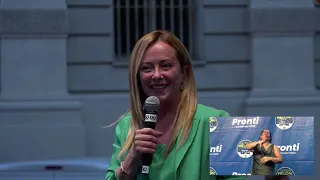 GIORGIA MELONI IN PIAZZA TORINO