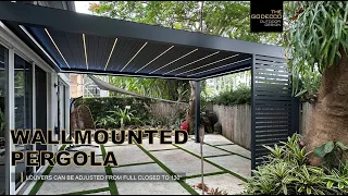 Bioclimatic Wallmounted Pergola 13'x18'