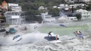 South Africa Shocked ! Rough Waves Tsunami in Cape Town! Flooding in Gordon's Bay, South Africa