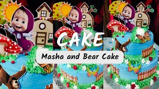 MASHA AND THE BEAR CAKE ||MASHA AND THE BEAR CAKE DESIGN || MASHA AND THE BEAR CARTOON THEME CAKE ||