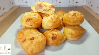 Gougères aux fromages et aux jambons - Recette de gougères facile