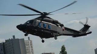 F-HHJM AW139 LANDING AT ISSY PARIS AFTER RETURNING FROM HELICO 2022 15/5