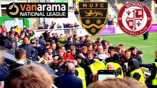 Trouble Erupts. Pyro thrown into Home End. Limbs! Maidstone Utd vs Woking