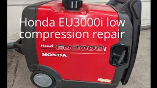 Honda  Generator EU3000i Low compression engine rebuild!!  hone job OEM Honda rings and head gasket!