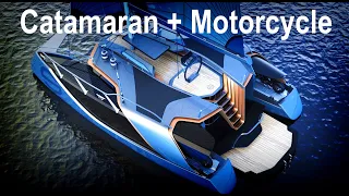 Sunbeam ConceptOne: EV Sailing Catamaran with Amphibious EV Motorcycles