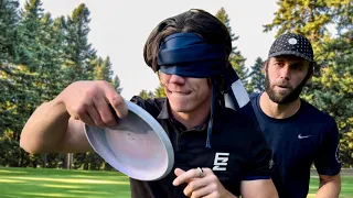 Pro Disc Golfers Try Playing Blindfolded