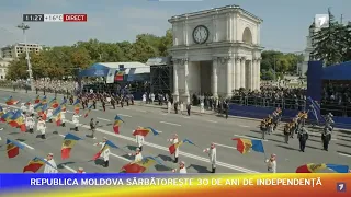 Republica Moldova sărbătorește 30 de ani de independență: LIVE din PMAN