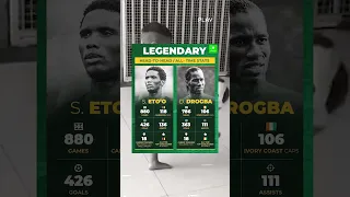 Samuel Eto'o and Didier Drogba head to head stats ⚔️ #futbol #football #soccer #viral