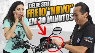 COMO MELHORAR O FREIO DA MOTO - FREIO BORRACHUDO DA MOTO EM 30 MINUTOS I Motodica