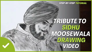 Tribute To Sidhu Moose Wala | Drawing Video Of Lagend Sidhu Moose Wala #295 #sidhumoosewala