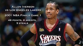 Allen Iverson vs Los Angeles Lakers: 2001 NBA Finals Game 1 Full Highlights - 48 points & 6 assists