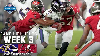 Baltimore Ravens vs. Tampa Bay Buccaneers | 2023 Preseason Week 3 Game Highlights