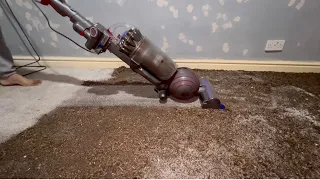 Dyson Ball Animal Vacuum cleaner - GIANT MESS TEST! [Dirt on a white, medium pile carpet!]