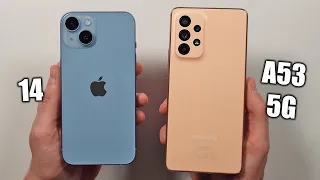 Samsung A53 5G vs iPhone 14 🔥 Speed Test