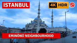 HDR 4K Istanbul 2023 Eminönü Neighbourhood Walking Tour|4k 60fps