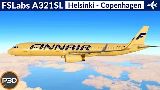 [P3D v5.2] FSLabs A321 Sharklets Finnair | Helsinki to Copenhagen | VATSIM Full flight