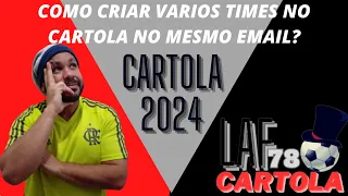 CARTOLA FC 2024  COMO CRIAR VARIOS TIMES NO CARTOLA USANDO APENAS UM EMAIL LIGA PREMIADA!!!
