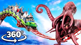 VR 360 Extreme ROLLER COASTER | Kaken, Zombie City, Titanic, Megaladoon! | 4K Virtual Reality