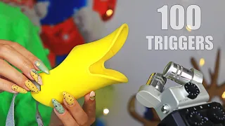 ASMR 100 TRIGGERS in 8 minutes for SLEEP & TINGLES | АСМР 100 ТРИГГЕРОВ для МУРАШЕК