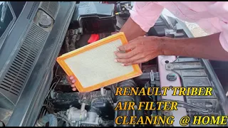 RENAULT TRIBER ..FILTER CLEANING AT HOME.