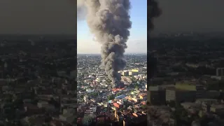 Smoke Billows From Two Large Residential Fires in Quezon City, Philippines