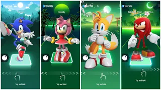 Sonic VS Amy VS Tails VS Knuckels / Tiles Hop EDM Rush