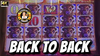 Back To Back MAX BET JACKPOTS on Buffalo Gold Slot Machines