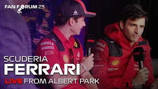 Charles Leclerc & Carlos Sainz on the Fan Forum Stage (2023) - 🔴 LIVE from Albert Park