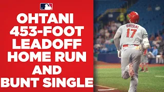 UNSTOPPABLE! Shohei Ohtani BLASTS a 453-foot leadoff home run, then LEGS OUT a bunt single!