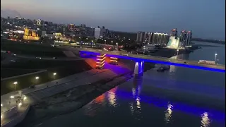 Барнаул с квадрокоптера  Новый мост и гора ВДНХ
