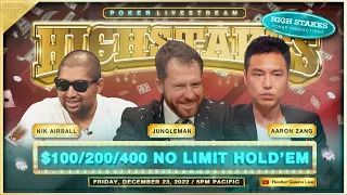 SUPER HIGH STAKES $200/400/800 w/ Jungleman, Nik Airball, Aaron & J.R. - Commentary by David Tuchman