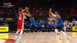 Trae Young hits from the logo in Giannis’s face | Hawks vs Bucks Game 3