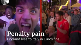 Italian and English Fans React to England losing & Italy winning Euro 2020 Final.