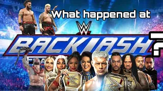 THIS IS WHAT HAPPENED AT WWE BACKLASH 🔥