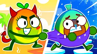 The Floor is Lava Game 🔥❄️ Hot vs Cold 🤩 || Best Cartoons by Pit & Penny Stories 🥑✨