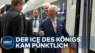 KÖNIG GANZ BÜRGERLICH: Charles III. und Camilla nehmen den ICE nach Hamburg | WELT Thema