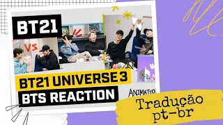 BTS REAGINDO A BT21 UNIVERSE (TRADUÇÃO/ LEGENDADO) PT-br #BTS