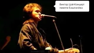 Виктор Цой-Концерт памяти Башлачёва 1988 год