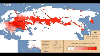 The spread of Slavs. Proto-Slavic ancestry percentage. Detailed Edition: Every Year 400 - 2023