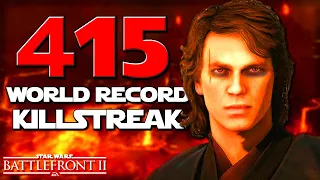 OLD WORLD RECORD - 415 Anakin Skywalker Killstreak - Star Wars Battlefront 2