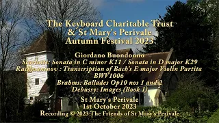 Autumn Piano Festival 2023 : Giordano Buondonno
