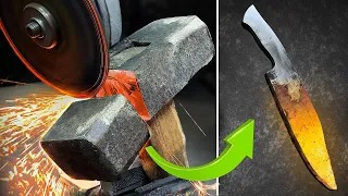 What Happens If You Saw Off A Hammer And Make A Sharp Knife Out Of It?