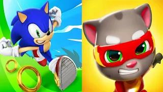 Tom hero run Против Sonic Dash