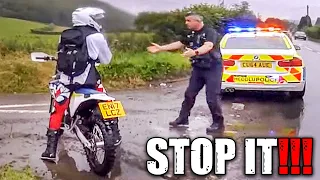 COP RAGES & YELLS AT BIKERS | MOTORCYCLES vs POLICE 2023