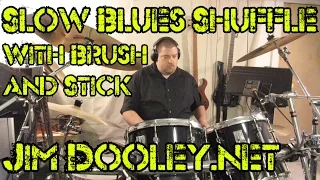 Extended Drum Loop Mix - Slow Blues Shuffle With Brush and Stick