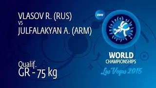 Qual. GR - 75 kg: R. VLASOV (RUS) df. A. JULFALAKYAN (ARM), 6-0