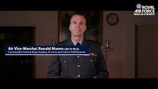 Message of thanks to RAF Reserve employers and their reservists for their incredible support in 2020
