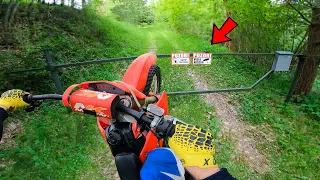 TRESPASSING With Silent ELECTRIC Dirt Bike (POV)