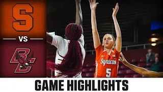 Syracuse vs. Boston College Women's Basketball Highlights (2022-23)